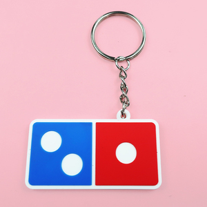 2024 giá rẻ biểu tượng tùy chỉnh mềm PVC đầy hình dạng hình bầu dục Vòng cao su Keychain - Product Image 3