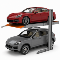 Équipement de stationnement de voitures à deux poteaux pour garage domestique, système de stationnement à deux niveaux pour villas privées et garages résidentiels