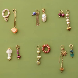 Chaîne en acier inoxydable, perles de pierre naturelle colorées, quartz rose, pendentif en forme de cœur, résistant à l'eau, pour femmes - Product Image 4