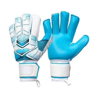 Gants de gardien de but de football en PU à doigts entiers avec paume antidérapante, design respirant, protection sportive unisexe, utilisation estivale - Product Image 1