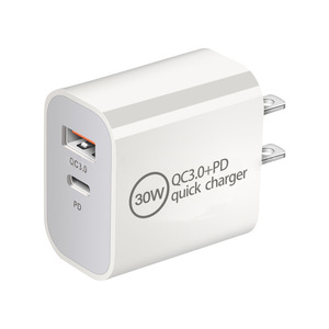 30W GaN PD Charger With QC3.0 Dual Type C Ports Fast Charging <b>Universal</b> <b>Adapter</b> White - Product Image 4