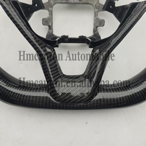 Volante Deportivo de Fibra de Carbono y Cuero Perforado con LED para Honda Civic 10ª Generación - Product Image 4