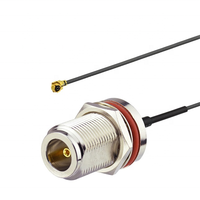 Câble coaxial RF d'alimentation d'usine RG178 N Type cloison femelle vers câbles de communication d'assemblage en queue de cochon Ipex