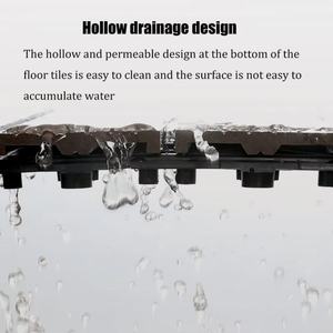 Dalles de sol de garage ventilées, dalles de terrasse en bois composite, anti-UV, gaufrage 3D, revêtement de sol extérieur WPC, dalles de patio - Product Image 5