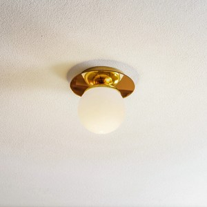 Plafonnier moderne en laiton brossé doré à 3 lumières <span class=keywords><strong>Globe</strong></span> en verre blanc <span class=keywords><strong>Luminaire</strong></span> encastré pour salle à manger Couloir - Product Image 5
