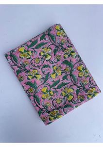 ผ้าฝ้ายทอมืออินเดียลายดอกไม้แบบอิฐบล็อกจากเมืองชัยปุระ เนื้อผ้านุ่ม น้ำหนักปานกลาง 280 GSM ระบายอากาศได้ดี เป็นมิตรกับสิ่งแวดล้อม เหมาะสำหรับใช้ในบ้าน รับผลิตแบบ OEM - Product Image 5