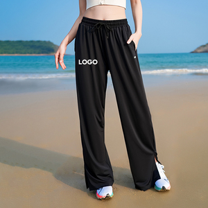 Pantalon de jogging de fitness à jambe large avec coupe fluide et ourlet à la cheville idéal pour les journées de course - Product Image 6