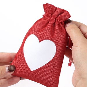 Geschenkboxen zum Valentinstag, Jutebeutel für Geschenke, Valentinsparty, Jute-Hochzeitsgeschenkbeutel für Süßigkeiten & kleine Geschenke - Product Image 3