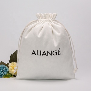 Tùy Chỉnh Thân Thiện Với Môi Tái Sử Dụng Tự Nhiên Bông Dây Kéo Pouch Đồ Trang Sức Màu Trắng Bao Bì Túi Vải Có Thể Tái Chế Sử Dụng Cho Vớ - Product Image 2