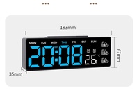 Reloj Despertador Digital LED Inteligente con Recordatorio de Pastillas, Pantalla de Temperatura, Acabado de Espejo, Reloj de Escritorio para Personas Mayores y Decoración del Hogar