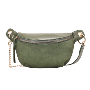 Nouveau Sac <span class=keywords><strong>Banane</strong></span> Ceinture pour <span class=keywords><strong>Femme</strong></span> en Cuir PU, Sac de Poitrine Ventre avec Chaîne Tendance - Product Image 1