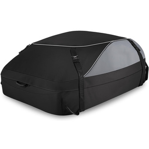 Porte-bagages <span class=keywords><strong>de</strong></span> toit <span class=keywords><strong>de</strong></span> <span class=keywords><strong>voiture</strong></span> noir, pliable, étanche, à double ouverture latérale, design luxueux, ajustement universel, 15 pieds cubes - Product Image 1