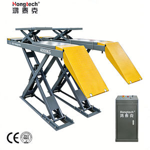 Hongtech HOT-OGL4 3D Wheel Alignment Scissor Lift Kapasitas 4T 5T Platform Dua Tingkat Ultra-Tipis Bersertifikasi CE Kelas Komersial - Product Image 1