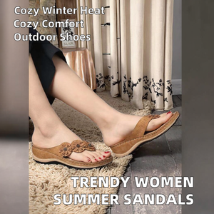 รองเท้าแตะแฟชั่นผู้หญิงดีไซน์ใหม่ทันสมัยสั่งทำได้ ระบายอากาศดี กันลื่น ราคาถูก สีสันสดใส ลายใบไม้ น่ารัก สไตล์จีนยุโรป - Product Image 2