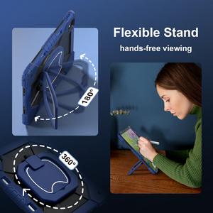 Funda para tableta con soporte de rotación para <span class=keywords><strong>iPad</strong></span> Pro 2024 13 11 M4 Mini Air 4 <span class=keywords><strong>5</strong></span> 6 <span class=keywords><strong>7</strong></span> 8 <span class=keywords><strong>9</strong></span> 10th Generation 10,2 10,<span class=keywords><strong>9</strong></span> pulgadas funda dura a prueba de golpes - Product Image 2