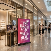 Écran LED portable et pliable, écran LED d'affichage intérieur étanche P1.86, kiosque publicitaire LED en stock en Europe