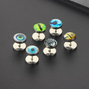 स्टेनलेस स्टील पुरुषों कान की बाली स्टड कान भेदी प्लग सुरंग पेंच डिजाइन मुझे गेज कान की बाली के लिए फ्लैट वापस संवर्धन बाली सेट - Product Image 4