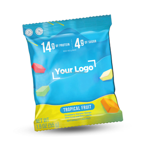 Logo personnalisé 12 sacs de bonbons Chewy Classic Fruit Flavors Low Sugar Protein Candy With <span class=keywords><strong>Whey</strong></span> Gelatin Corn. - Product Image 4