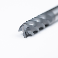 Fraise à queue plate en carbure à 4 cannelures sur mesure, outils CNC 4 mm HRC 60, support ODM/OEM, usinage de matériaux, usine directe, revêtement AlCrN 45