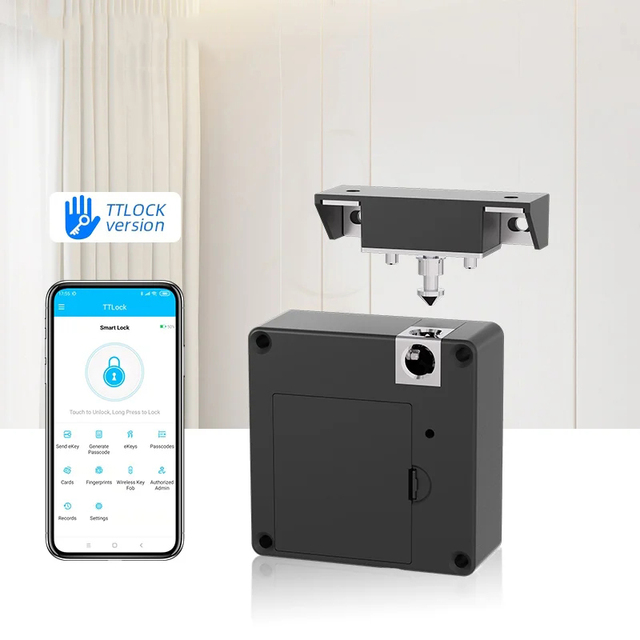 Smart  Electronic Hidden RFID Cabinet Lock and TTLock Desk/Table  Wireless Drawer Lock with NFC