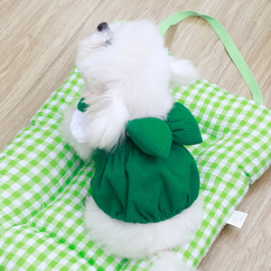 Dog Corduroy <b>Skirt</b> Yellow Bow-knot Lantern <b>Skirt</b> Autumn Winter Warm <b>Elastic</b> Pet Clothes For Dog - Product Image 2