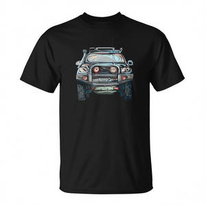 T-shirt per veicoli fuoristrada 4X4 per uomo e donna, design unisex in cotone 100%. - Product Image 2