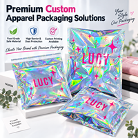 Fabricant OEM & ODM – Sacs holographiques autocollants métallisés pour vêtements, emballage personnalisé avec logo, GRS Sedex