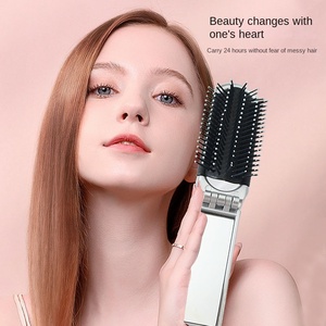 Luxury Portable Foldable Hair Massage <strong>Comb</strong> Ins Style Small Size Air Cushion Non-Removable <strong>Mirror</strong> Integrated Handle Home - Product Image 3
