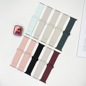 <span class=keywords><strong>Correa</strong></span> de Reloj Magnética de Silicona Compatible con <span class=keywords><strong>Apple</strong></span> <span class=keywords><strong>Watch</strong></span> Ultra Series 11 10 9 8 SE, <span class=keywords><strong>Correa</strong></span> de Repuesto Deportiva Suave para Reloj Inteligente - Product Image 4