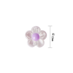 Cuentas de flores acrílicas transparentes sueltas para la fabricación de joyas y manualidades DIY - Product Image 4