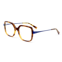 Monture de lunettes en acétate de métal mélangé fait à la main avec des couleurs vives Lunettes optiques rétro vintage unisexes de haute qualité