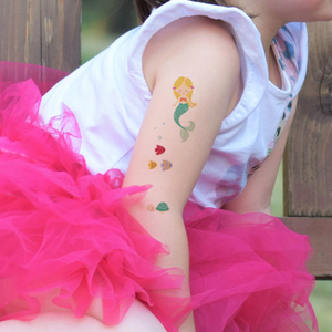 Mermaid Rifornimenti Del Partito Tatuaggi Temporanei per I Bambini Della <span class=keywords><strong>Sirena</strong></span> Festa di Compleanno Favorisce I Regali Per Le Ragazze Autoadesivo Del Tatuaggio - Product Image 3