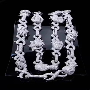 Bracelet en argent 925 plaqué or blanc personnalisé Bracelet fin en moissanite, chaîne, testeur de diamants taille brillant - Product Image 3