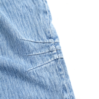 Jeans Culotte Large et Ample Personnalisé à Jambes Larges Jeans Ballon Rayé en Denim