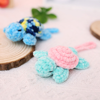 Peluche Doux Crochet Animales Marinos Poupée Tortue De Mer Décor En Peluche Figurines D'animaux Aquarium Souvenir Amigurumi Tricot Jouet Décoration