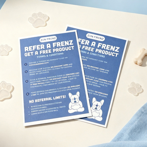 Custom Full Color Pet Brand Instruction <b>Card</b> Referral Reward Paper Business <b>Card</b> Dog Cartoon Referral <b>Gift</b> Flyer - Product Image 4