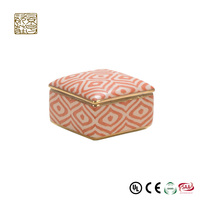 Boîte à bijoux ronde en porcelaine de haute qualité, décoration moderne pour la maison, rangement en céramique avec technique de peinture pour l'éclairage