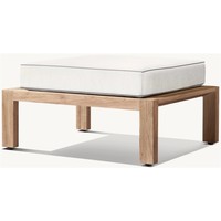 Fauteuil de jardin haut de gamme avec repose-pieds, meubles en teck, design moderne et simple, chaise ottoman d'extérieur