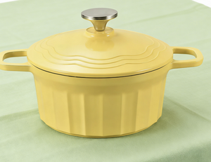 Promotion : Marmite en émail antiadhésive, <span class=keywords><strong>pot</strong></span> en métal <span class=keywords><strong>céramique</strong></span> 3-4L avec couvercle en verre pour usage domestique, compatible induction, pour faire bouillir le lait et les ragoûts, usage général en usine - Product Image 5