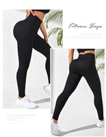 Pantalon de yoga sans couture à carreaux, coupe ajustée, taille haute, en Spandex/Nylon, longueur intégrale, avec effet de rétraction abdominale et de lifting des fesses