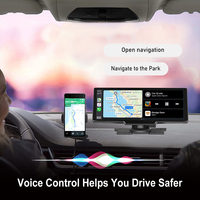 Podofo 3 en 1, écran de voiture portable sans fil 10,26 pouces, CarPlay Android Auto, kit caméra de recul et caméra embarquée, autoradio + carte 64G