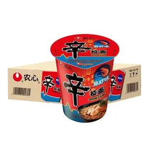 Tagliatelle istantanee al gusto di gamberetti della corea del sud noodles istantanei ramen noodle istantanei in tazze (72g * 12 tazze)