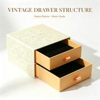 Boîte cadeau personnalisée pour bijoux avec doublure en velours pour bague, boucles d'oreilles, collier, mariage, fiançailles, emballage de vente au détail