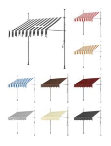 Toldo Económico con Manivela y Abrazadera para Balcón, Toldo de Brazo Caído para Protección Solar - Product Image 6