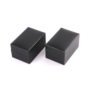 Wholesale Customized Logo Cufflink Box Unique <b>Black</b> Plastic Cufflinks Case with Tie Clip Leather Jewelry <b>Boxes</b> - Product Image 4