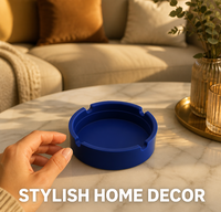 Cendrier rond en silicone moderne et portable avec logo personnalisé, qualité alimentaire, résistant à la chaleur, incassable, vente en gros, cadeau promotionnel, bar