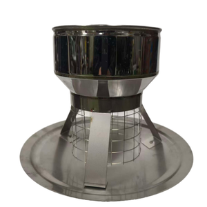 Chapeau de cheminée <span class=keywords><strong>à</strong></span> double paroi de 6 pouces en <span class=keywords><strong>noir</strong></span>, couverture en maille d'acier inoxydable anti-oiseaux - Product Image 4