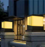 Lampe solaire pour poteau, étanche IP65, LED, pour poteau de clôture 4x4 5x5, lampe de colonne de jardin extérieur, lampe de portail