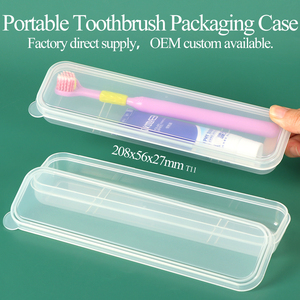 SUNSHING Portable Toothbrush Packing <b>Box</b> Clear Cutlery Container Toothpaste Travel Case Plastic <b>Storage</b> <b>Box</b> for Toothbrush - Product Image 1