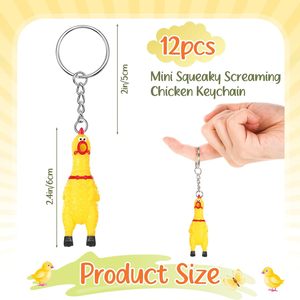 Shappy MINI squeaky Screaming ไก่ขนาดเล็กยางบีบจี้ของขวัญสำหรับคริสต์มาสวันเกิดปาร์ตี้ - Product Image 2